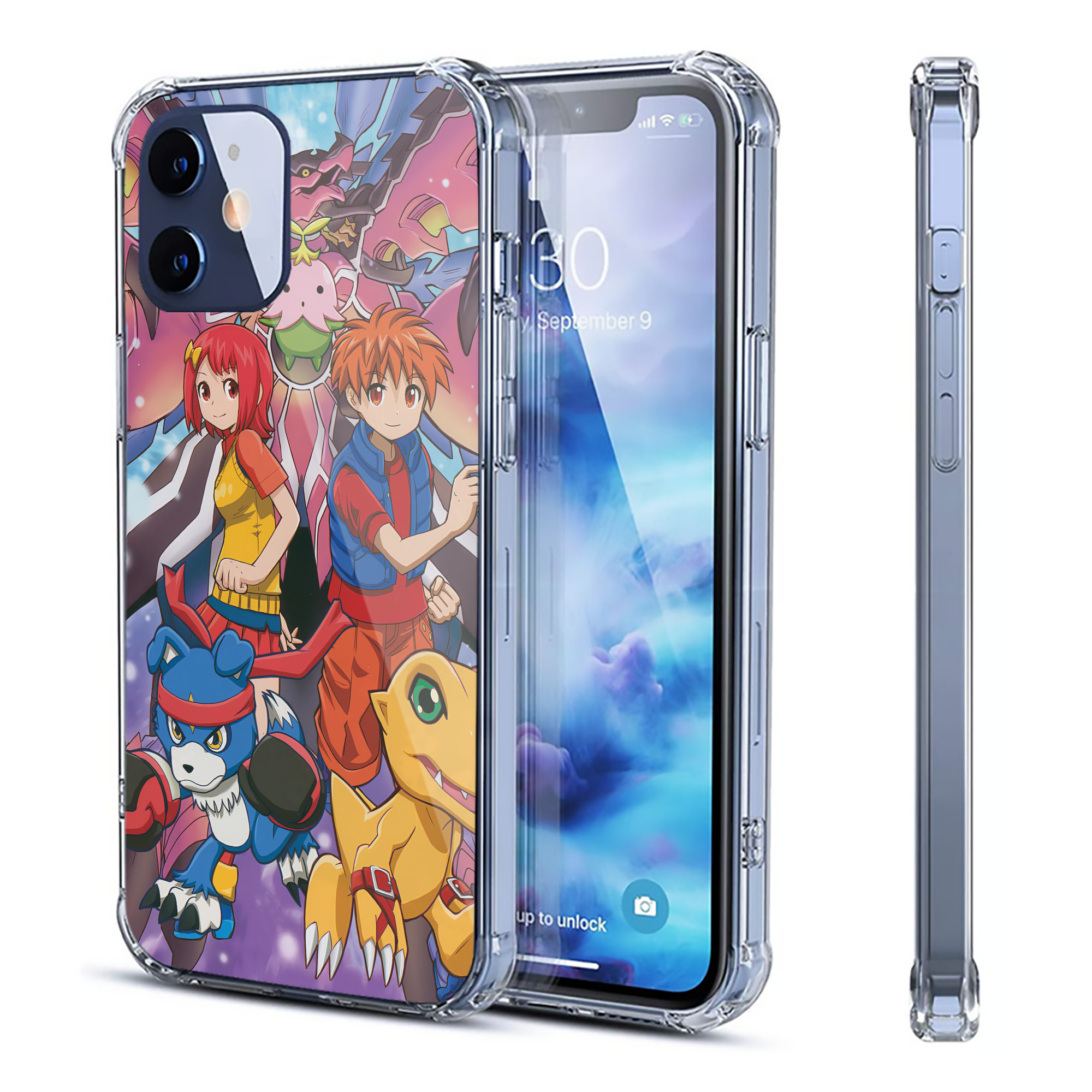 （画像用） Digimon デジタルモンスター/デジモン 【iPhone 12シリーズ対応】透明スマホケース（クリアソフトケース）